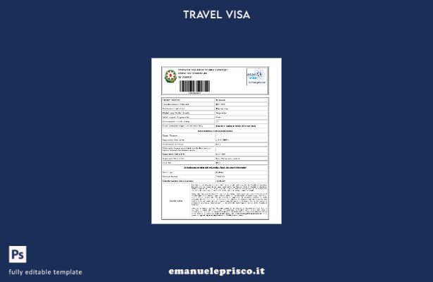 Modello di visto elettronico per l'Azerbaigian in stile verificato nei formati W
